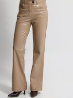 Γυναικείο Eco Leather Παντελόνι Bootcut 7711 Μπεζ Croco
