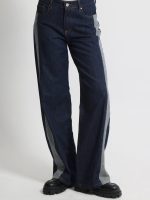 Jean Παντελόνι Δίχρωμο με Πλαϊνή Λεπτομέρεια REVERSE 7817 Blue