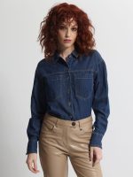 Γυναικείο Denim Πουκάμισο VIVIAN 92190 Blue Jean - Image 4