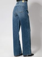 Γυναικείο Παντελόνι Jean Wide Legs BUTTONS 7766 Blue - Image 5