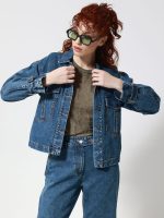 Γυναικείο Jean Σακάκι με Τσέπες και Κουμπιά NINETTA 8792 Blue - Image 3