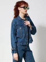 Γυναικείο Jean Σακάκι με Τσέπες και Κουμπιά NINETTA 8792 Blue - Image 4