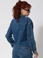 Γυναικείο Jean Σακάκι με Τσέπες και Κουμπιά NINETTA 8792 Blue - Image 6