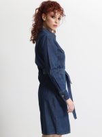 Γυναικείο Μακρυμάνικο Jean Φόρεμα Με Ζώνη FRANCESCA 945026 Blue - Image 3