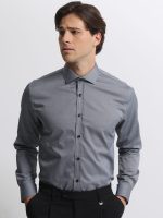 Ανδρικό Πουκάμισο Slim-fit MARCO 33-7518 Γκρι