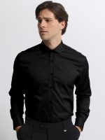Ανδρικό Πουκάμισο Slim-fit MARCO 33-7518 Μαύρο - Image 3