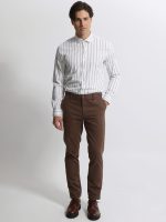 Non-Iron Ανδρικό Πουκάμισο 33-7515 Μπεζ Slim-fit - Image 3