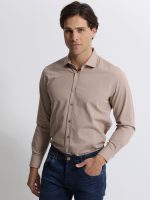 Ανδρικό Πουκάμισο CUSSIUS 33-7522 Μπεζ Slim-fit - Image 3