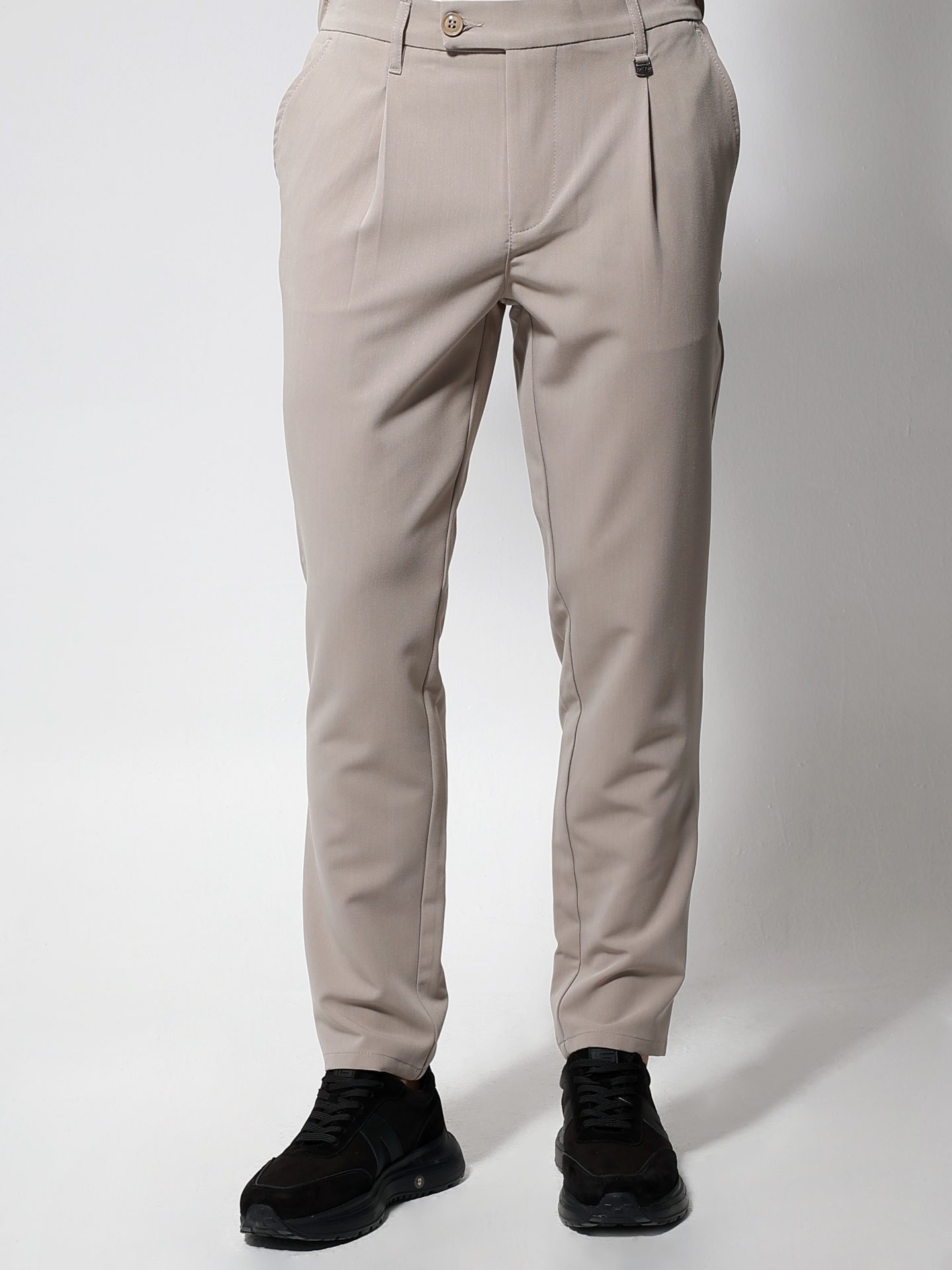 2716 Ανδρικό Παντελόνι με Πιέτα LANE 4707 Espresso - Image 1