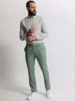 Ριγέ Πουκάμισο TAILOR-FIT Bilbao 33-8177 Πράσινο Φαρδιά γραμμή - Image 3