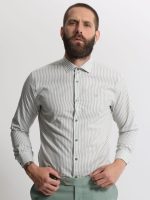 Ριγέ Πουκάμισο TAILOR-FIT Bilbao 33-8177 Πράσινο Φαρδιά γραμμή