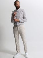 Ριγέ Πουκάμισο TAILOR-FIT Bilbao 33-8177 Γκρι Φαρδιά γραμμή - Image 3