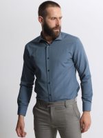 Ανδρικό Πουκάμισο TAILOR-FIT Lucian 33-8176 Μπλε Φαρδιά γραμμή - Image 4