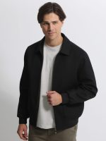 Ανδρικό Κοντό Παλτό με Φερμουάρ 2401 Μαύρο - Image 2