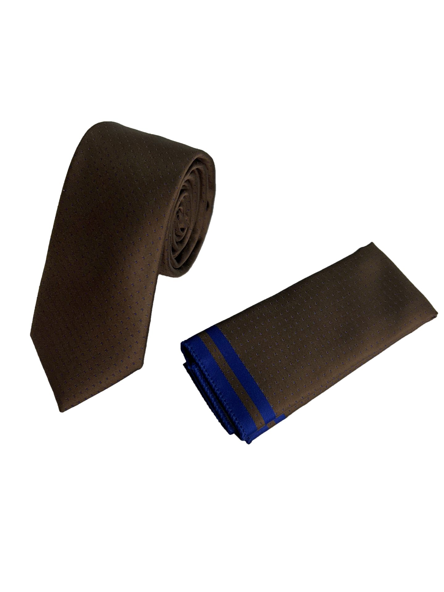 IMG_6188 copy Ανδρική Γραβάτα Με Μαντηλάκι 33-6099 Brown 4 - Image 1