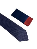 Ανδρική Γραβάτα Με Μαντηλάκι 33-6099 Blue 12 - Image 2