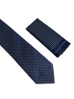 Ανδρική Γραβάτα Με Μαντηλάκι 33-6099 Blue 10 - Image 2