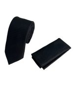 Ανδρική Γραβάτα Με Μαντηλάκι 33-6099 Black 6