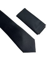 Ανδρική Γραβάτα Με Μαντηλάκι 33-6099 Black 6 - Image 2