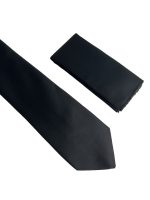 Ανδρική Γραβάτα Με Μαντηλάκι 33-6099 Black 5 - Image 2