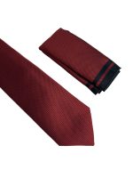 Ανδρική Γραβάτα Με Μαντηλάκι 33-6099 Red 8 - Image 2