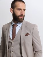 Ανδρικό Κοστούμι Με Γιλέκο MANOLO 2025 Stone - Image 2