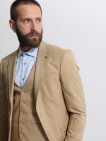 Ανδρικό Κοστούμι Με Γιλέκο MARLO 2034 Μπεζ - Image 2