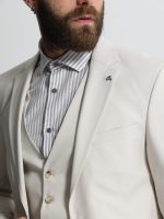 Ανδρικό Κοστούμι Με Γιλέκο SERGIO 2035 Μπεζ - Image 2