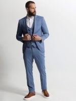 Ανδρικό Κοστούμι Με Γιλέκο MILANO 2036 Μπλε - Image 3