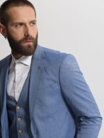 Ανδρικό Κοστούμι Με Γιλέκο MILANO 2036 Μπλε - Image 2